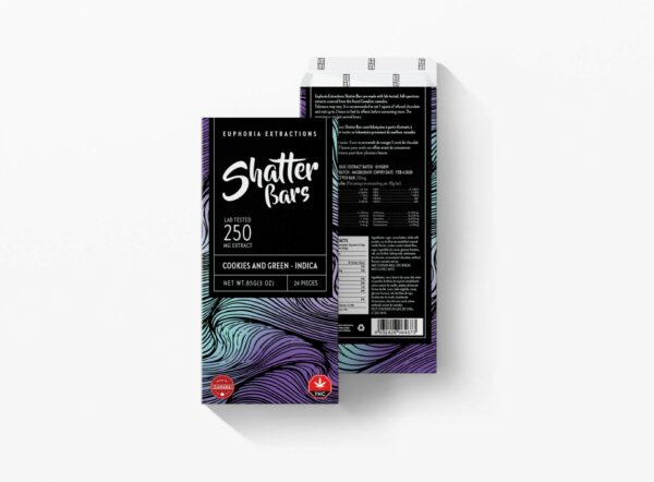 Euphoria Extractions – 500mg Shatter Bar – Milk Chocolate (Sativa) | Chronic Paradise Canada