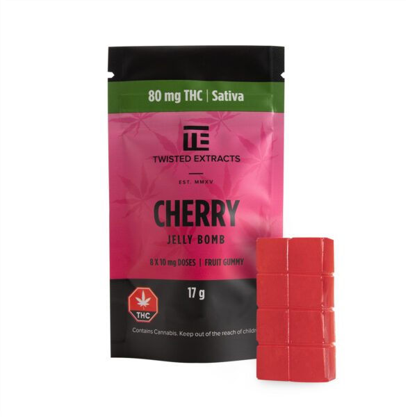 Twisted Extracts – Cherry Jelly Bomb – Sativa – 80mg THC | Chronic Paradise Canada