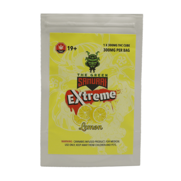 Green Samurai Extreme – Lemon Gummy – 300mg THC | Chronic Paradise Canada